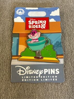 Disney Cheshire Cat Teacup Pin - Pink & Teal